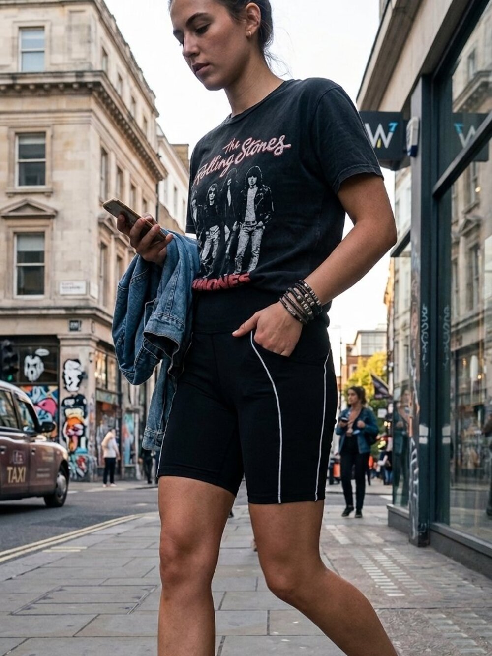 Forever 21 High-Rise Black Biker Shorts